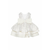 Stella Embroidered Dress - Silver